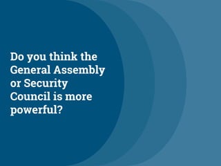 Do you think the
General Assembly
or Security
Council is more
powerful?
 