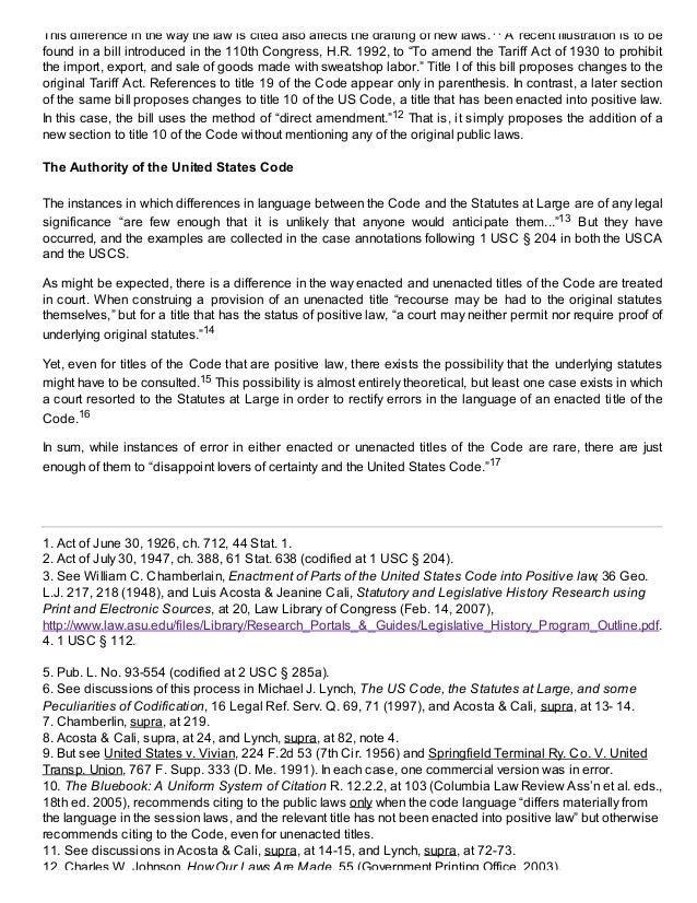 The United States Code Is It The law?