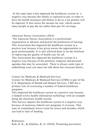 The United States health care system Presented By HCA 205 .docx