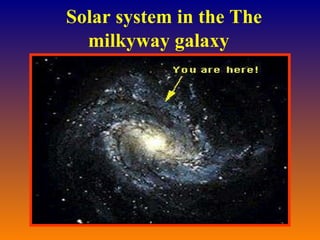 Solar system in the The milkyway galaxy