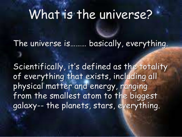 THE UNIVERSE The Universe 2 638 