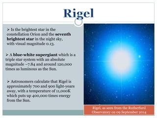Explore Rigel System The Universe; What's Beyond? | PPTX