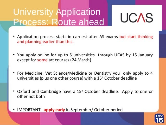 The university application process