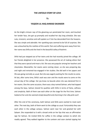 The Untold Story of Love | PDF