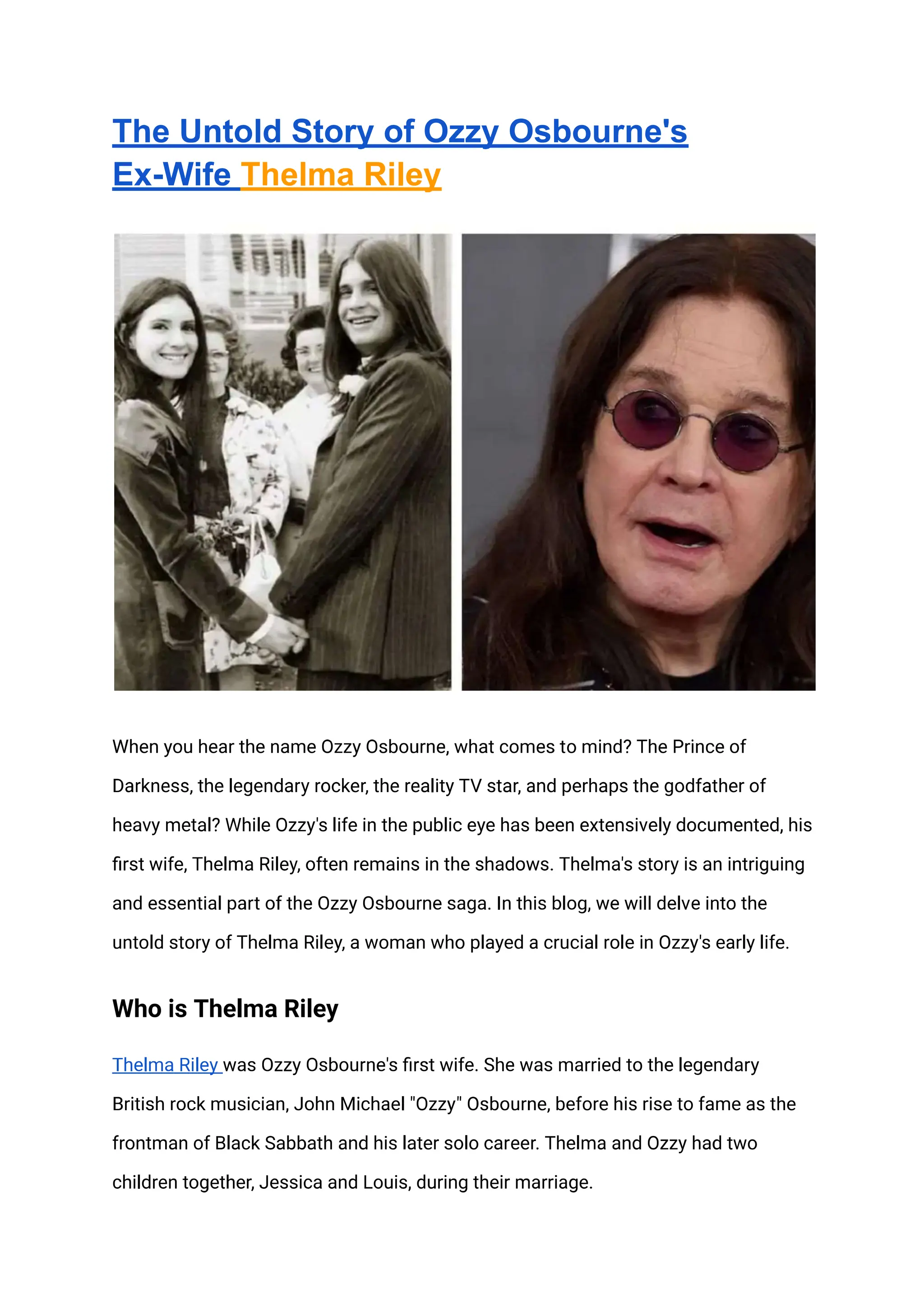 ozzy osbourne wife thelma