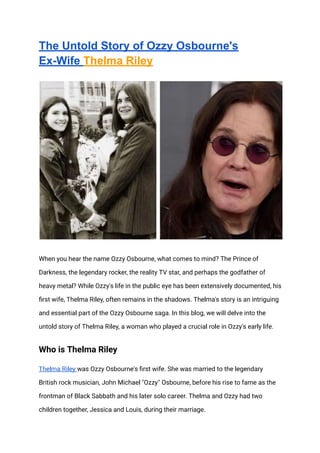 ozzy osbourne and thelma riley