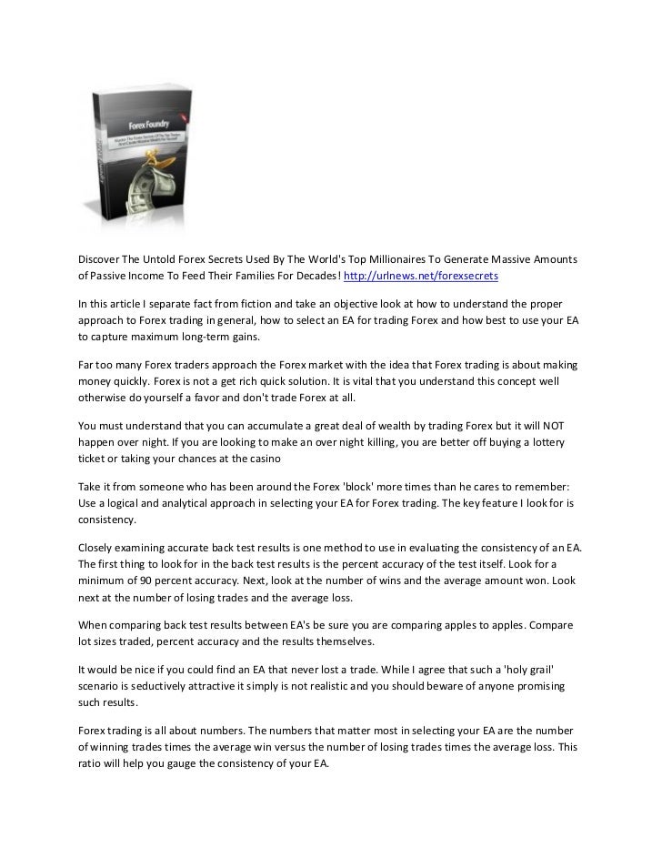 Truth about forex trading