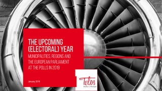 THE UPCOMING
(ELECTORAL) YEAR
Municipalities, Regions and
the European Parliament
at the polls in 2019
January 2019
 