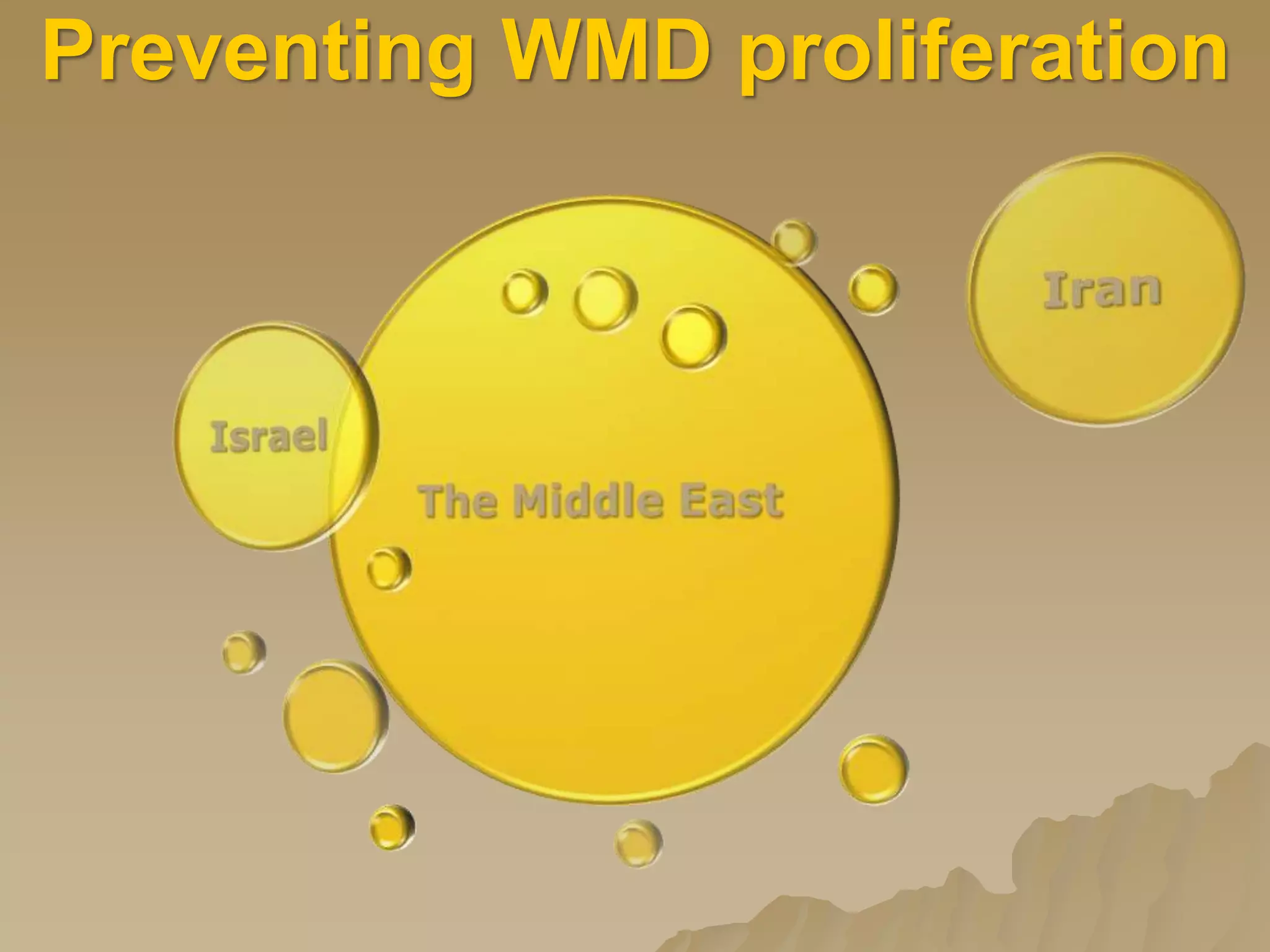 Preventing WMD proliferation
 