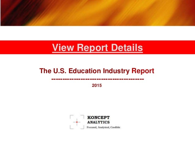 project report on education industry