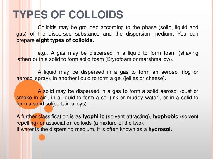 The useful colloids