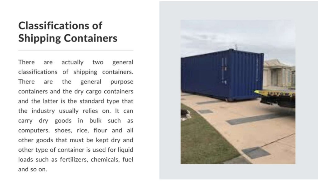 The Usefulness and Versatilities of Shipping Containers