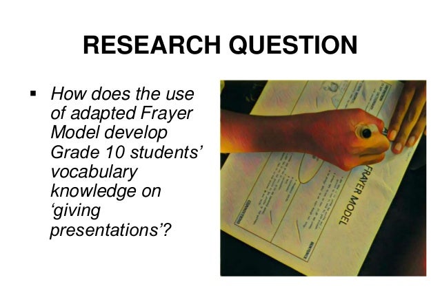 the use of adapted frayer model in developing vocabualary adapted frayer model