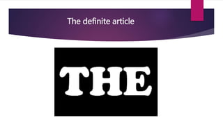 The Use Of Articles In English PPTX
