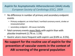 The Use of Aspirin for Primary Prevention of Cardiovascular Diseases ...