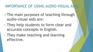The use of audio visual aids | PPTX