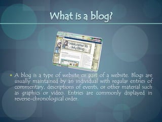 The use of blogs for english teaching1 | PPTX