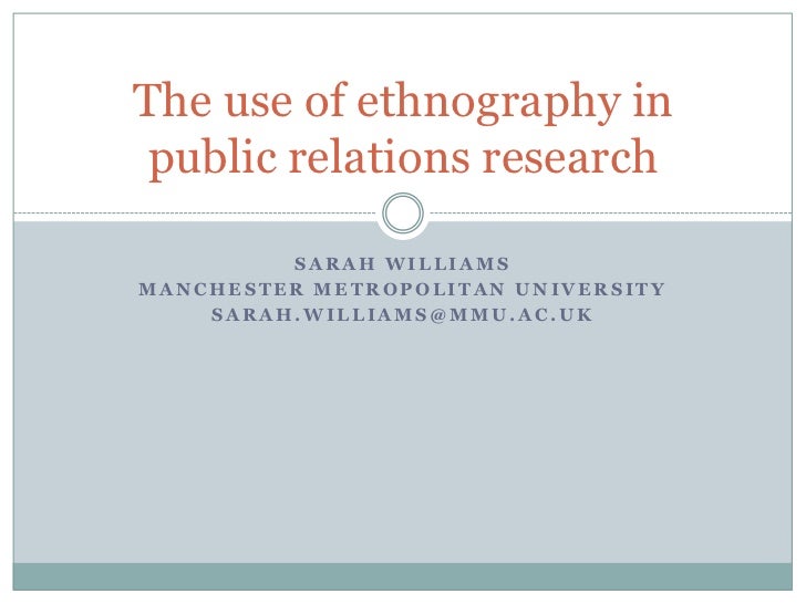 Public relations and research
