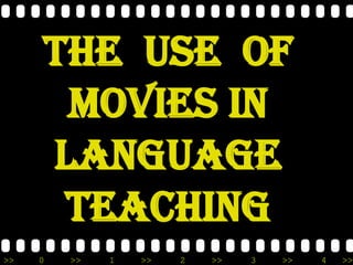 The Use of
Movies in
Language
Teaching
>>

0

>>

1

>>

2

>>

3

>>

4

>>

 