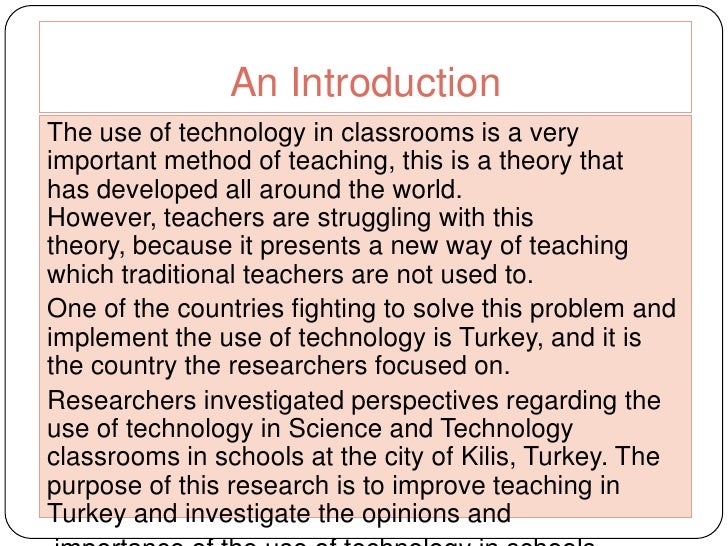 The use of technology in science and technology 2