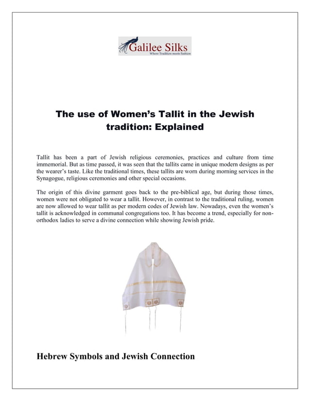 The use of Womens Tallit in the Jewish tradition.pdf