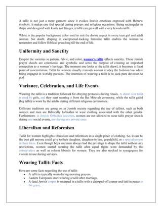 The use of Womens Tallit in the Jewish tradition.pdf