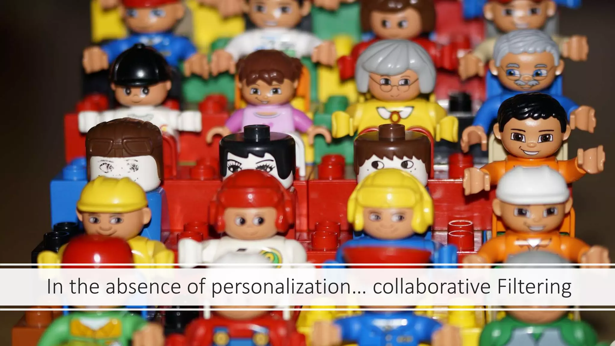 In the absence of personalization… collaborative Filtering
 