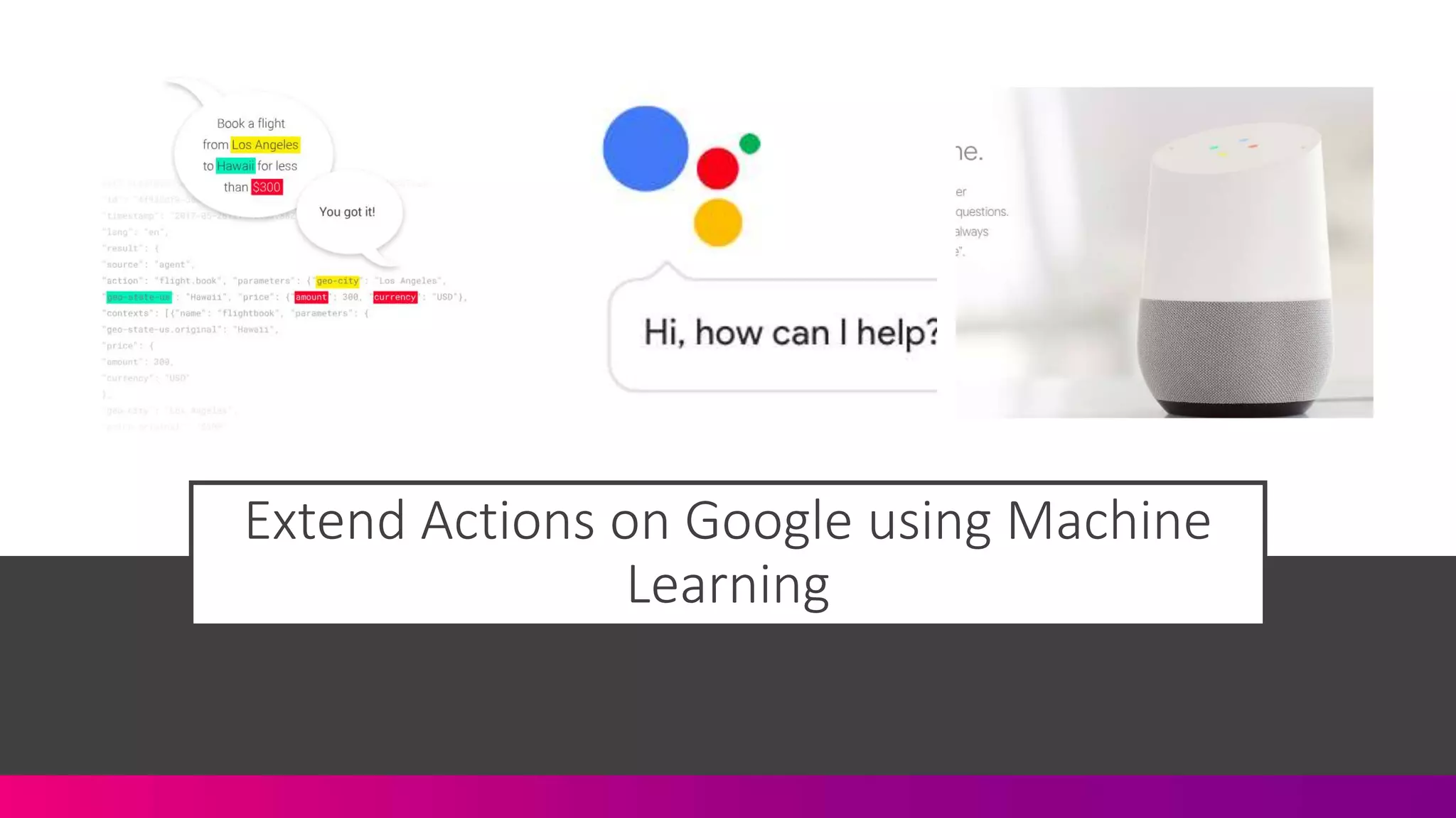 Extend Actions on Google using Machine
Learning
 