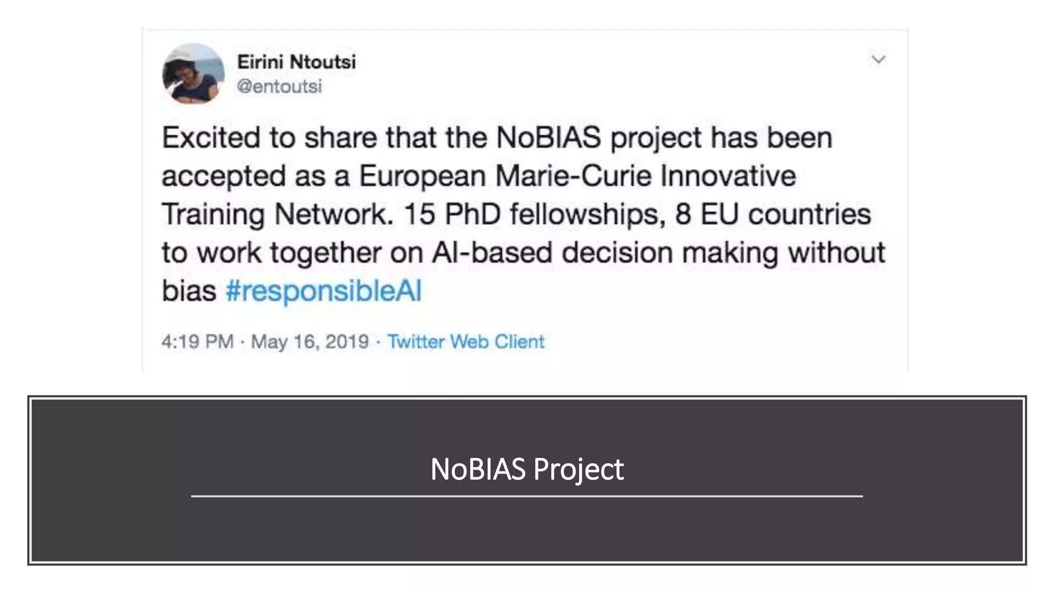 NoBIAS Project
 