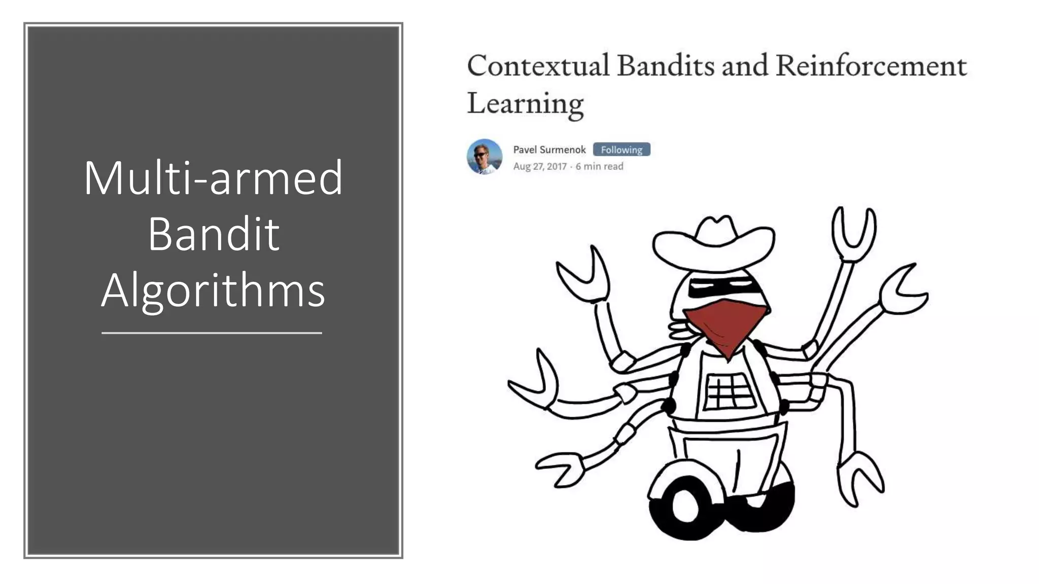 Multi-armed
Bandit
Algorithms
 