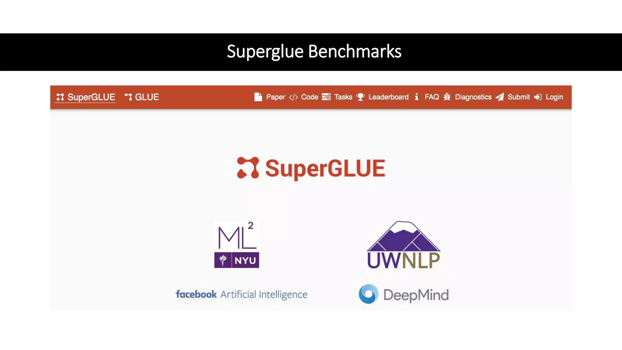 Superglue Benchmarks
 