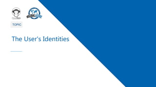 1
TOPIC
The User's Identities
 