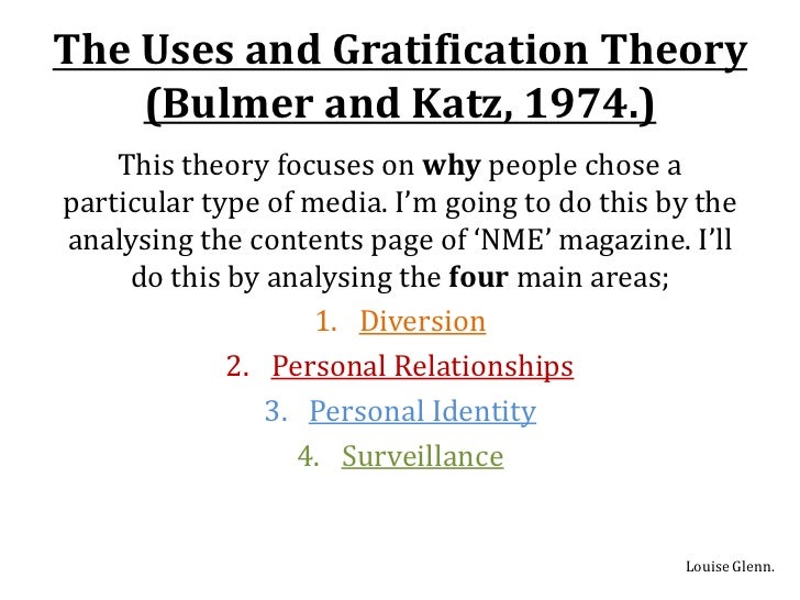 the uses and gratification theory uses and gratifications theory