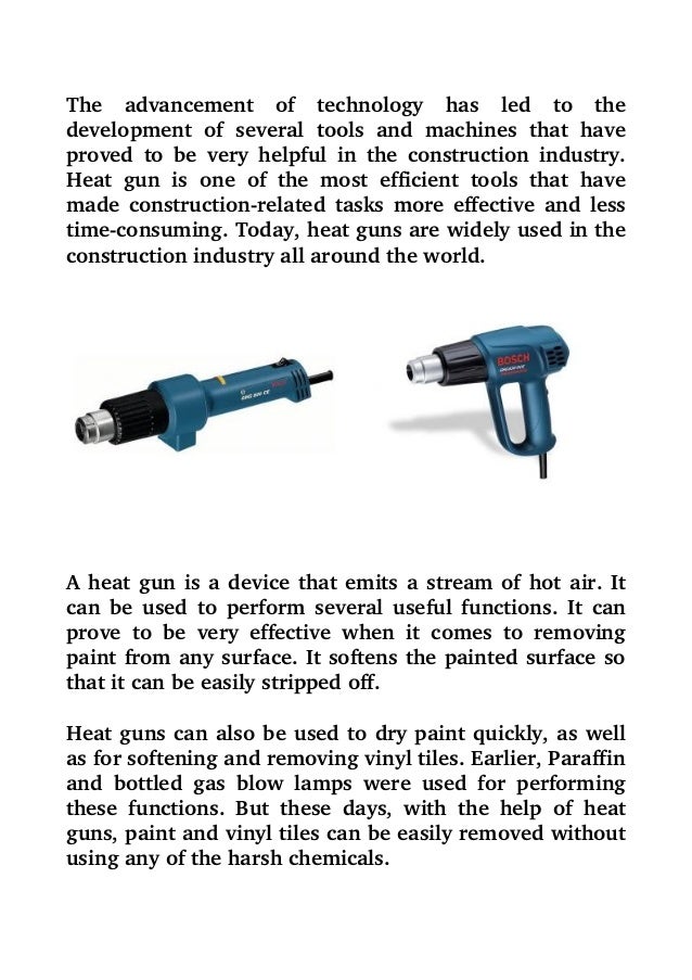 The uses and importance of heat guns