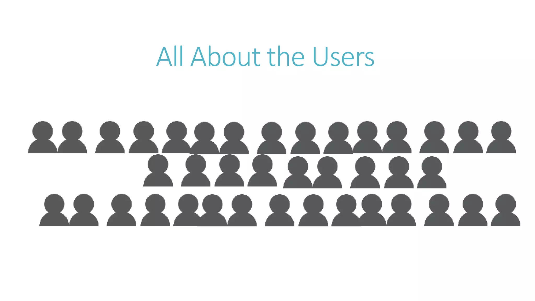 All About the Users 
 