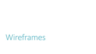Wireframes 
 
