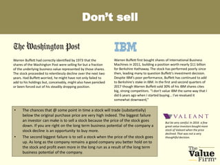 The basics
Warren Buffett had correctly identified by 1973 that the
shares of the Washington Post were selling for but a f...