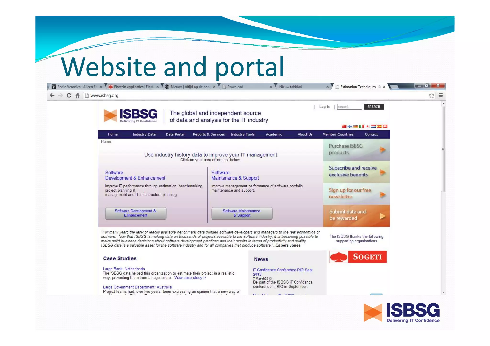 Website and portal

 