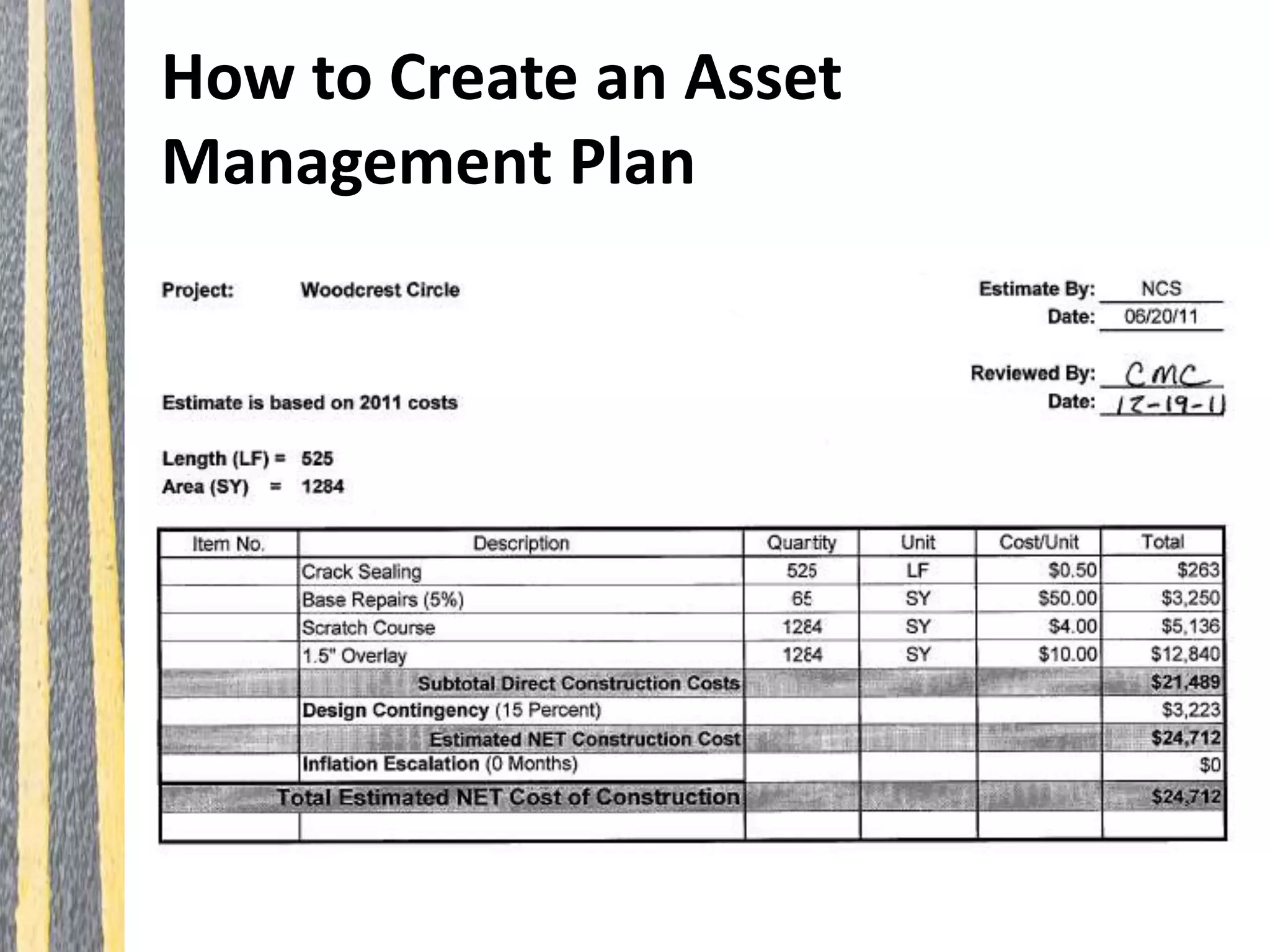 How to Create an Asset
Management Plan
 