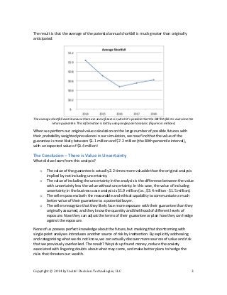 Copyright © 2014 by Incite! Decision Technologies, LLC 3
The result is that the average of the potential annual shortfall ...
