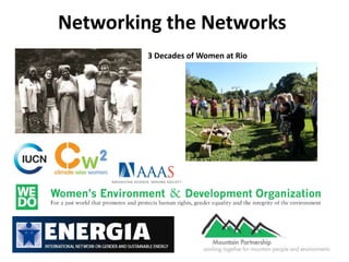 Networking the Networks
         3 Decades of Women at Rio
 