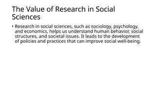 The Value of Research in the Area of.pptx