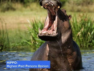 HiPPO:
Highest Paid Persons Opinion   Google Confidential and Proprietary   7

                                                               7
 