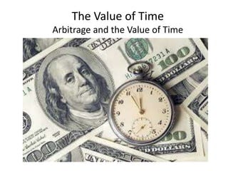 The Value of Time
Arbitrage and the Value of Time
 