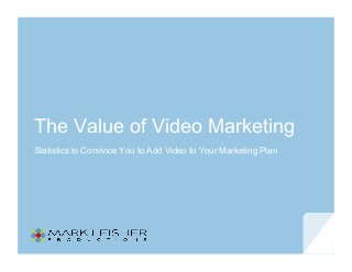 The Value of Video Marketing
Statistics to Convince You to Add Video to Your Marketing Plan
 