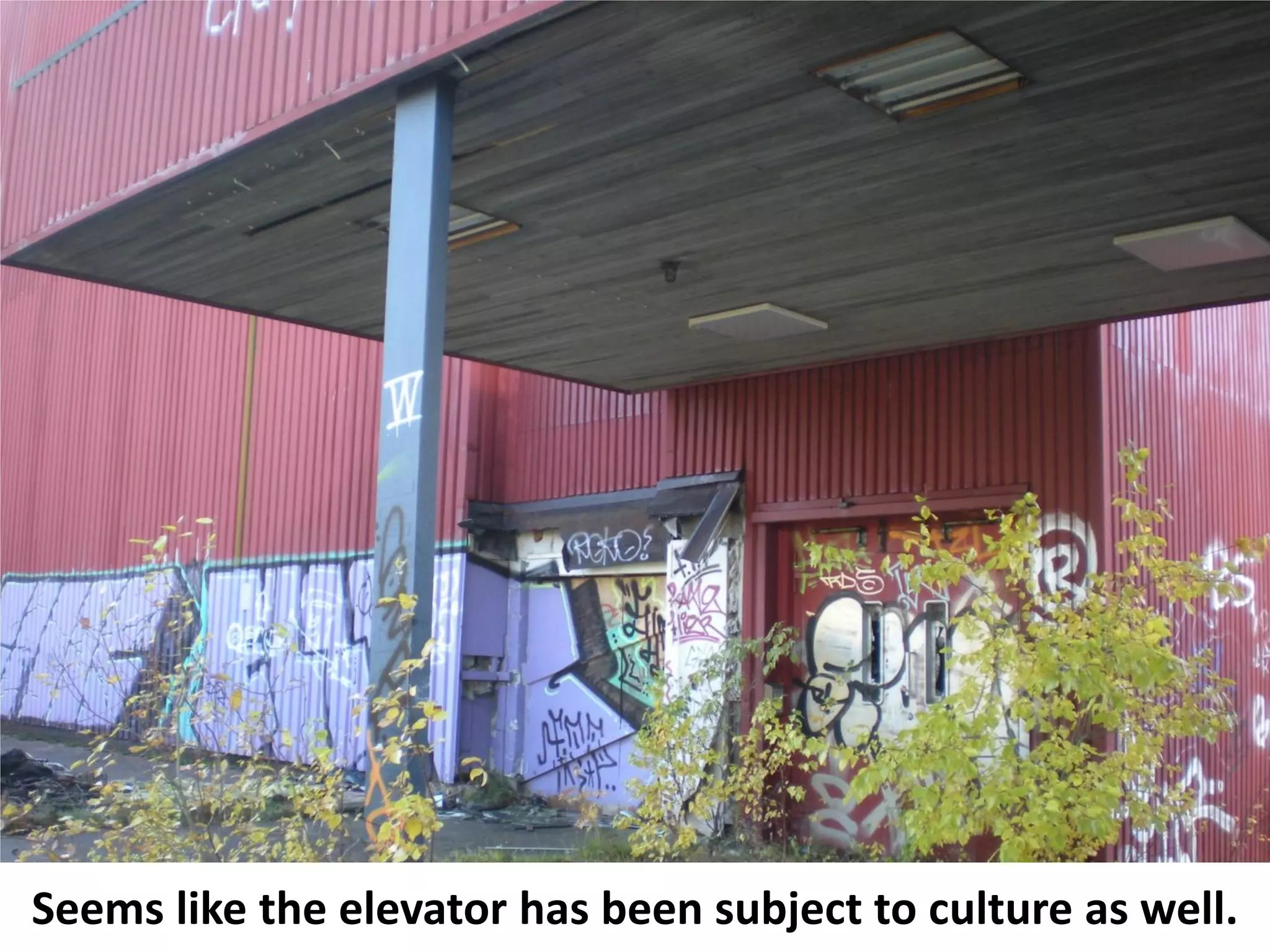 Seems like the elevator has been subject to culture as well.
 