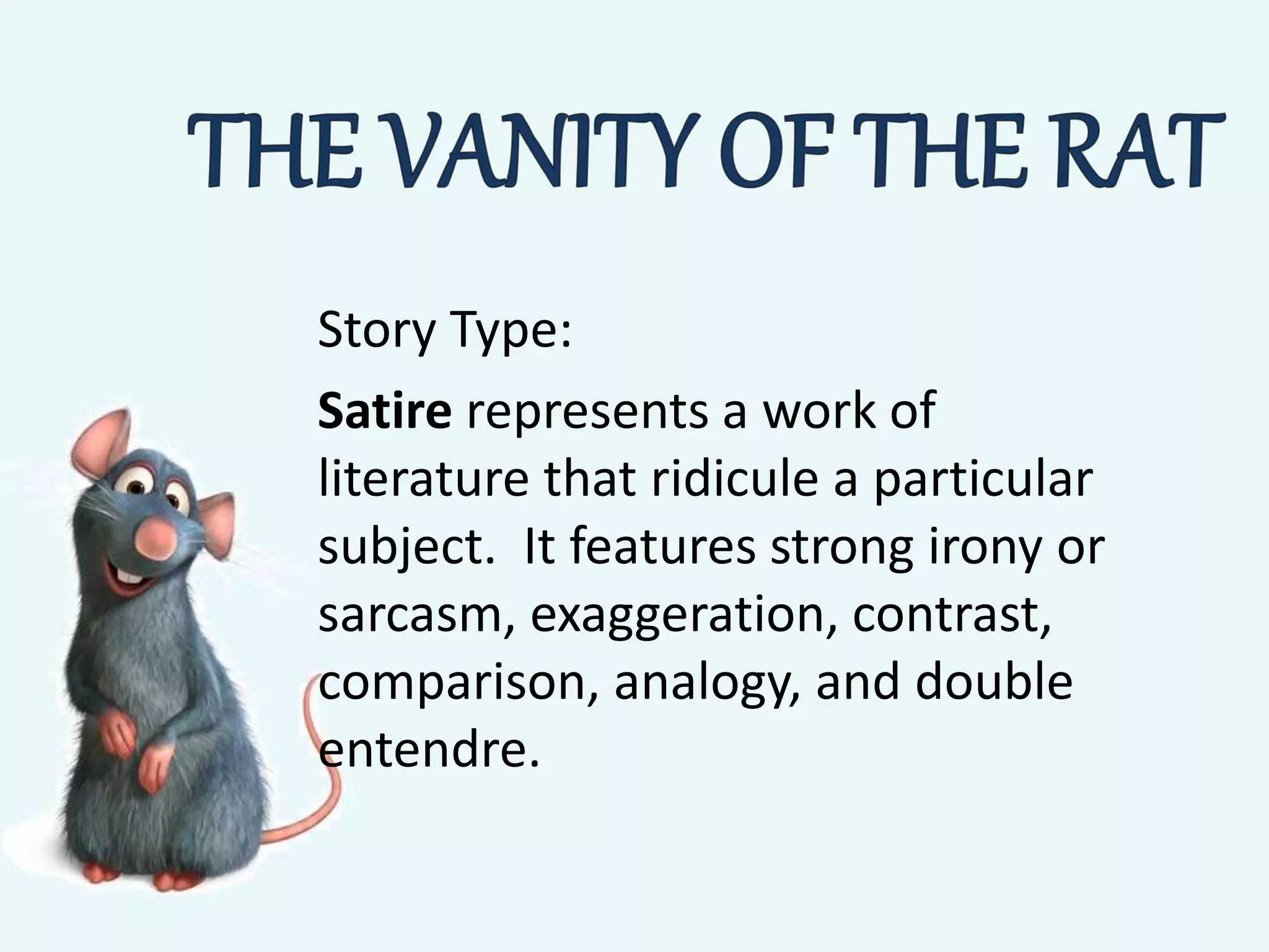 Tale About Rats The Vanity of the Rat (A Korean Folk Tale) | PPTX