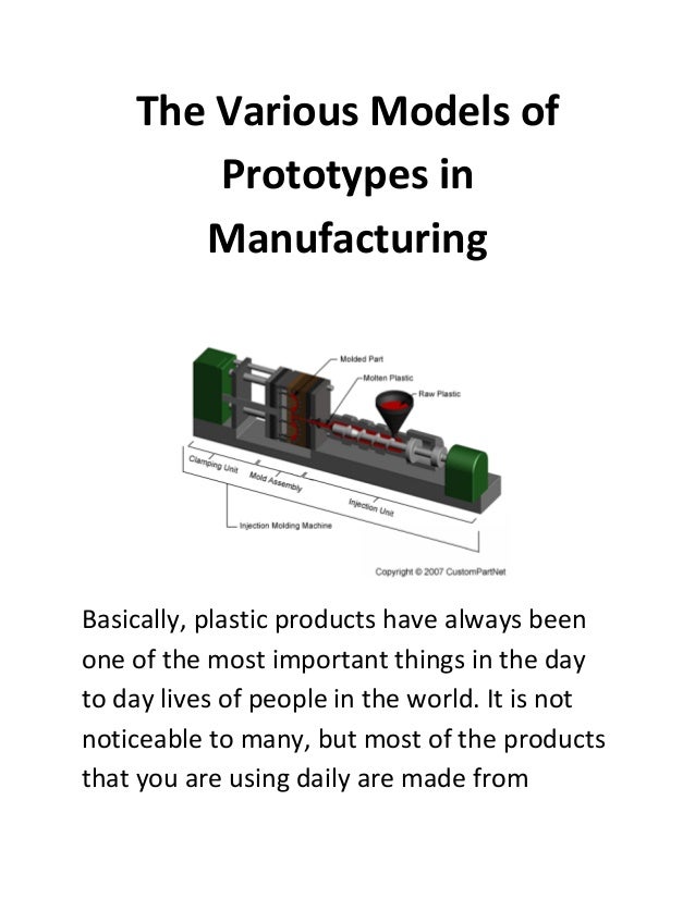 The Various Models of Prototypes in Manufacturing