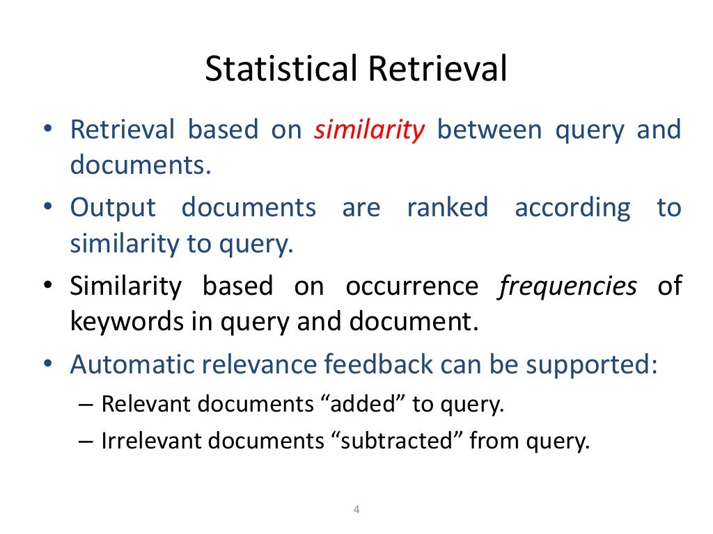 The vector space model