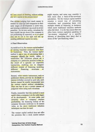 The Venture Capital Method